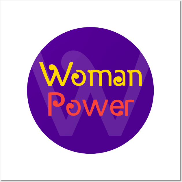 WOMAN POWER CIRCLE Wall Art by Utopic Slaps